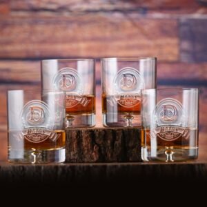 Fivetownsgift Crystal Whiskey Glasses Set of 4 – Elegant Barware