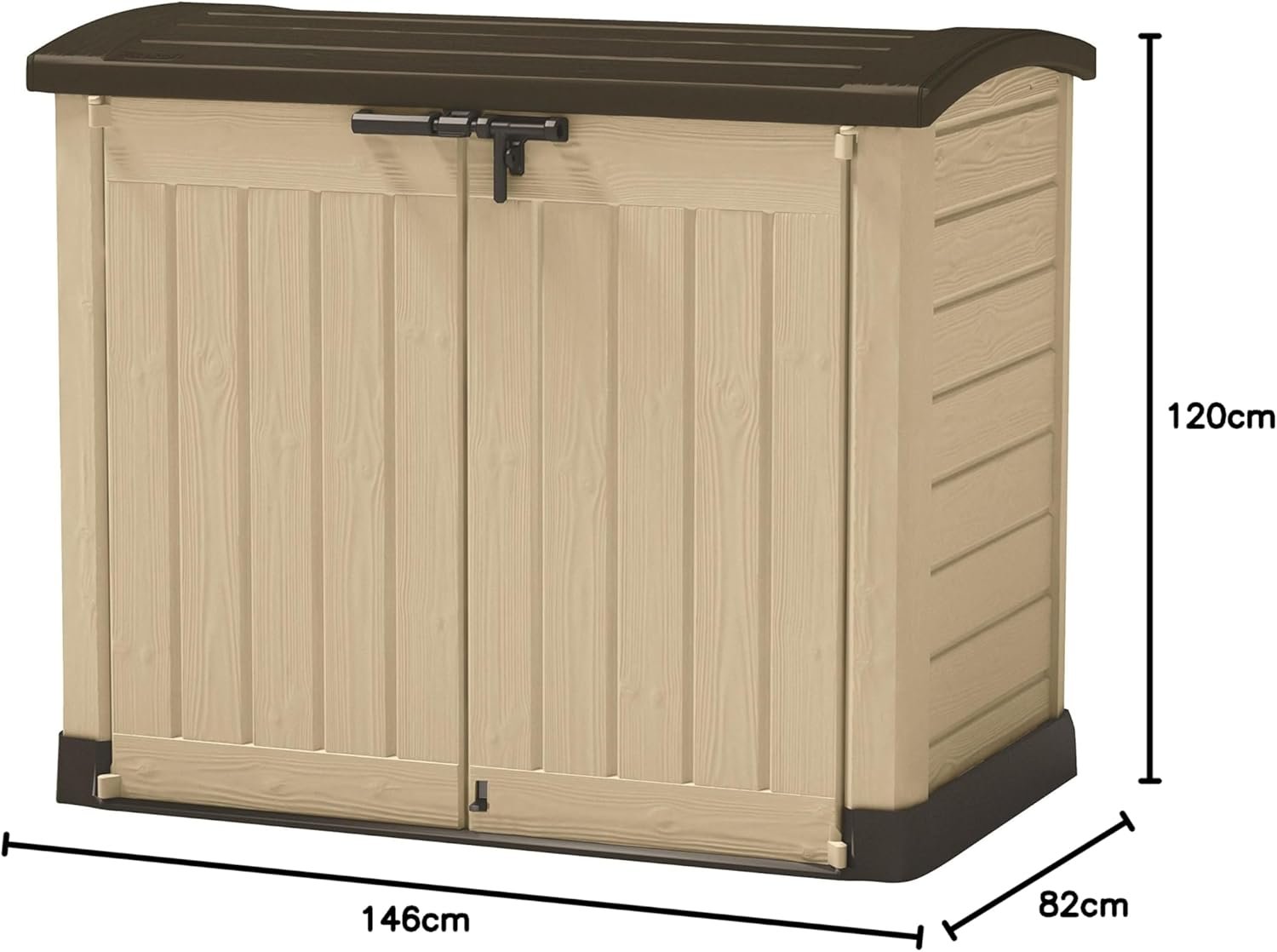 Keter Store-it-out ARC Beige & Taupe 1200L Garden storage box 1200mm 1460mm - Image 11