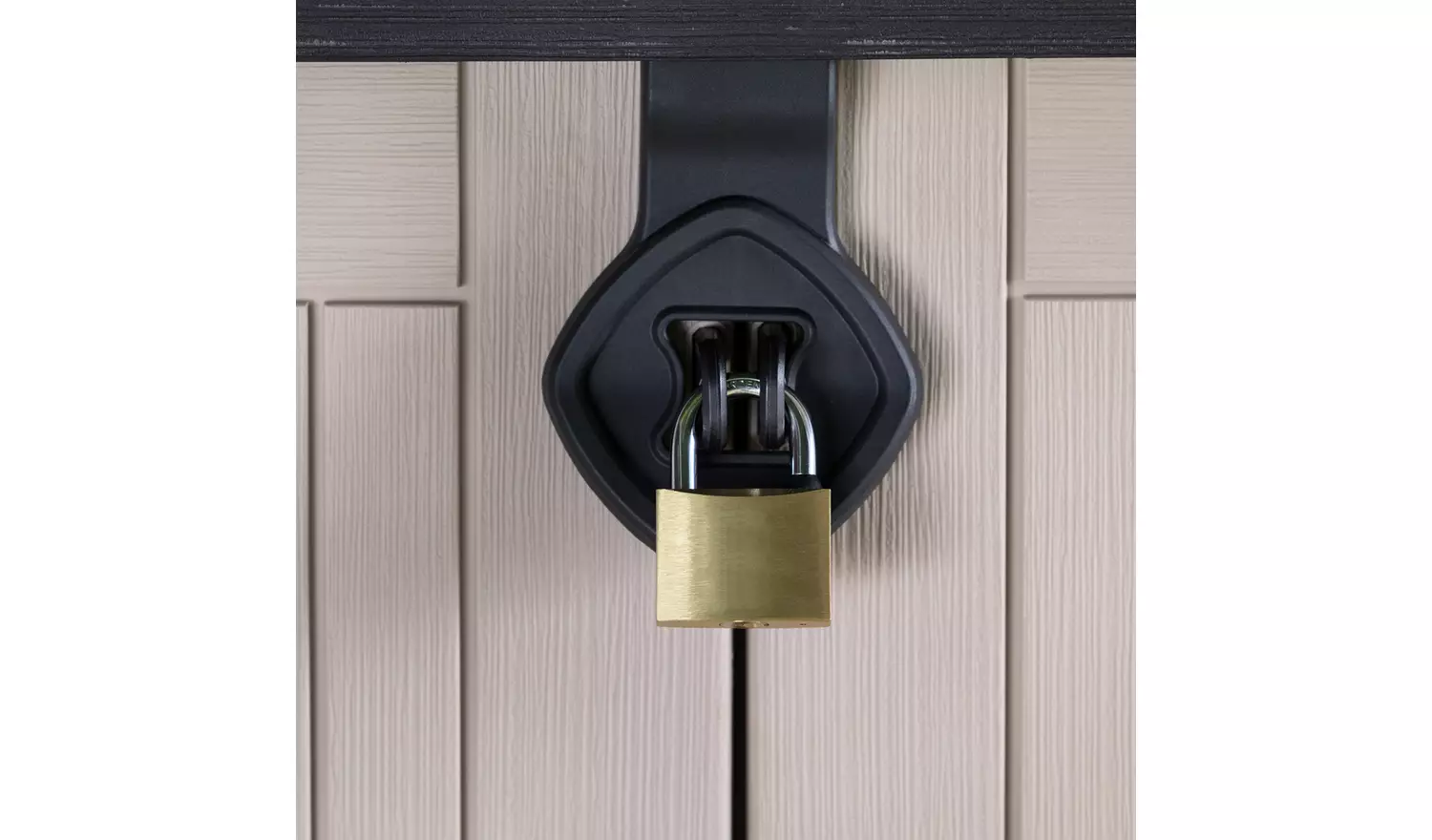 Keter Store It Out Midi Beige & brown Wood effect Plastic Garden storage box 880L - Image 7