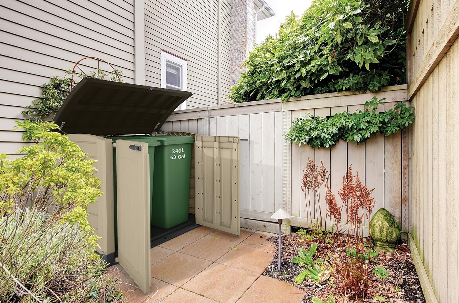 Keter Store-it-out ARC Beige & Taupe 1200L Garden storage box 1200mm 1460mm - Image 4