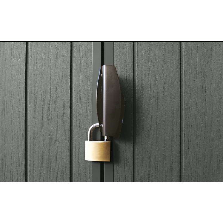 Keter 4’x6′ Darwin Heavy Duty Plastic Garden Shed –  Green - Image 3