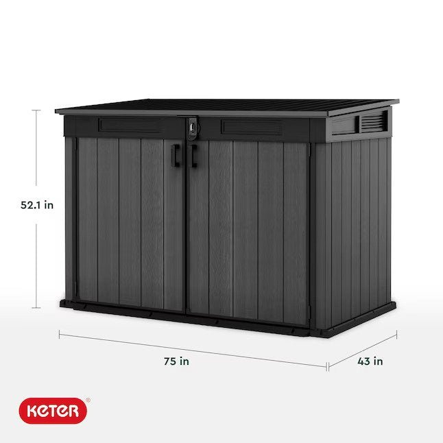 Keter Cortina Mega Store 6ft 2020 Litre (1.9 x 1.1m) – Dark Grey - Image 9