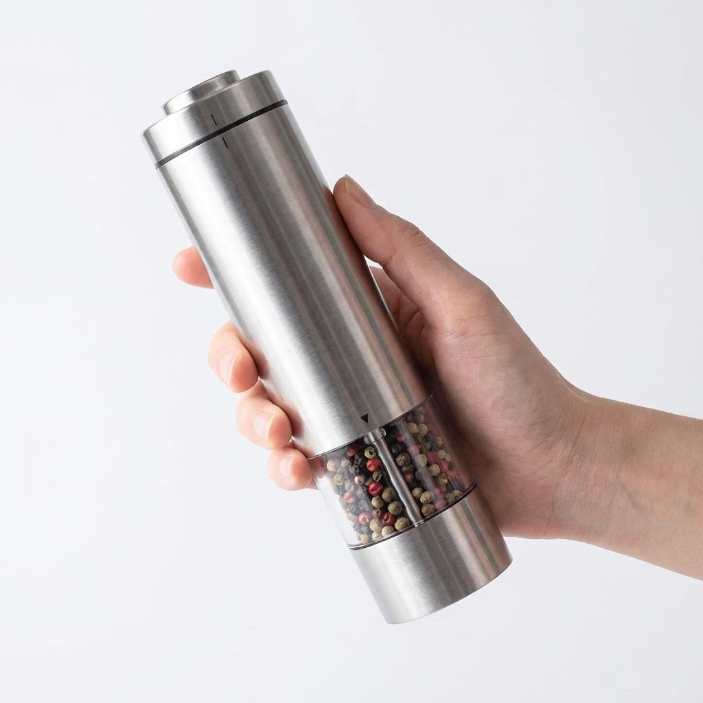 Automatic Electric Salt & Pepper Grinder, Stainless Steel
