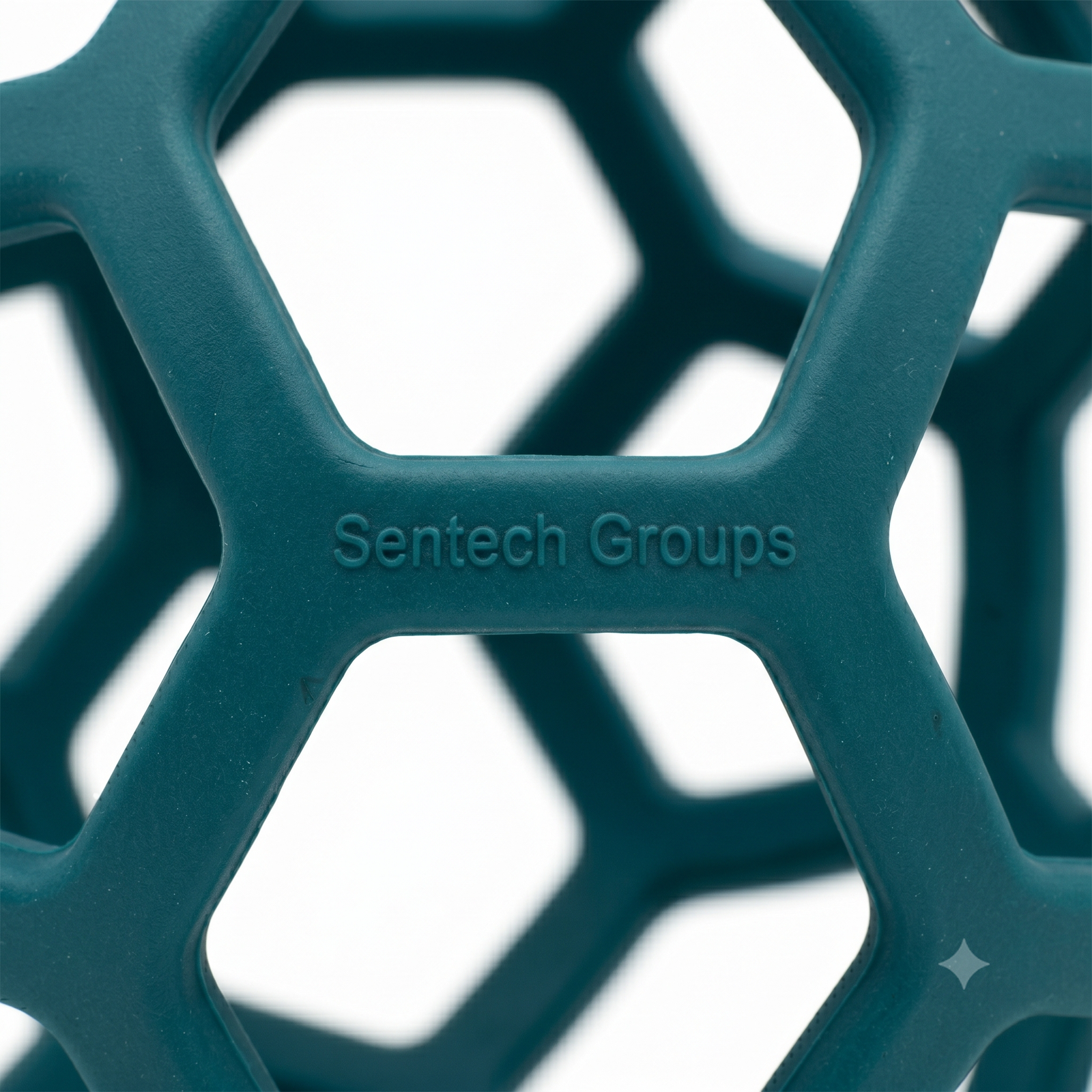 Sentech Groups Open Lattice Rubber Dog Ball - Honeycomb Treat Dispenser Puzzle Toy, Dark Teal - Image 2