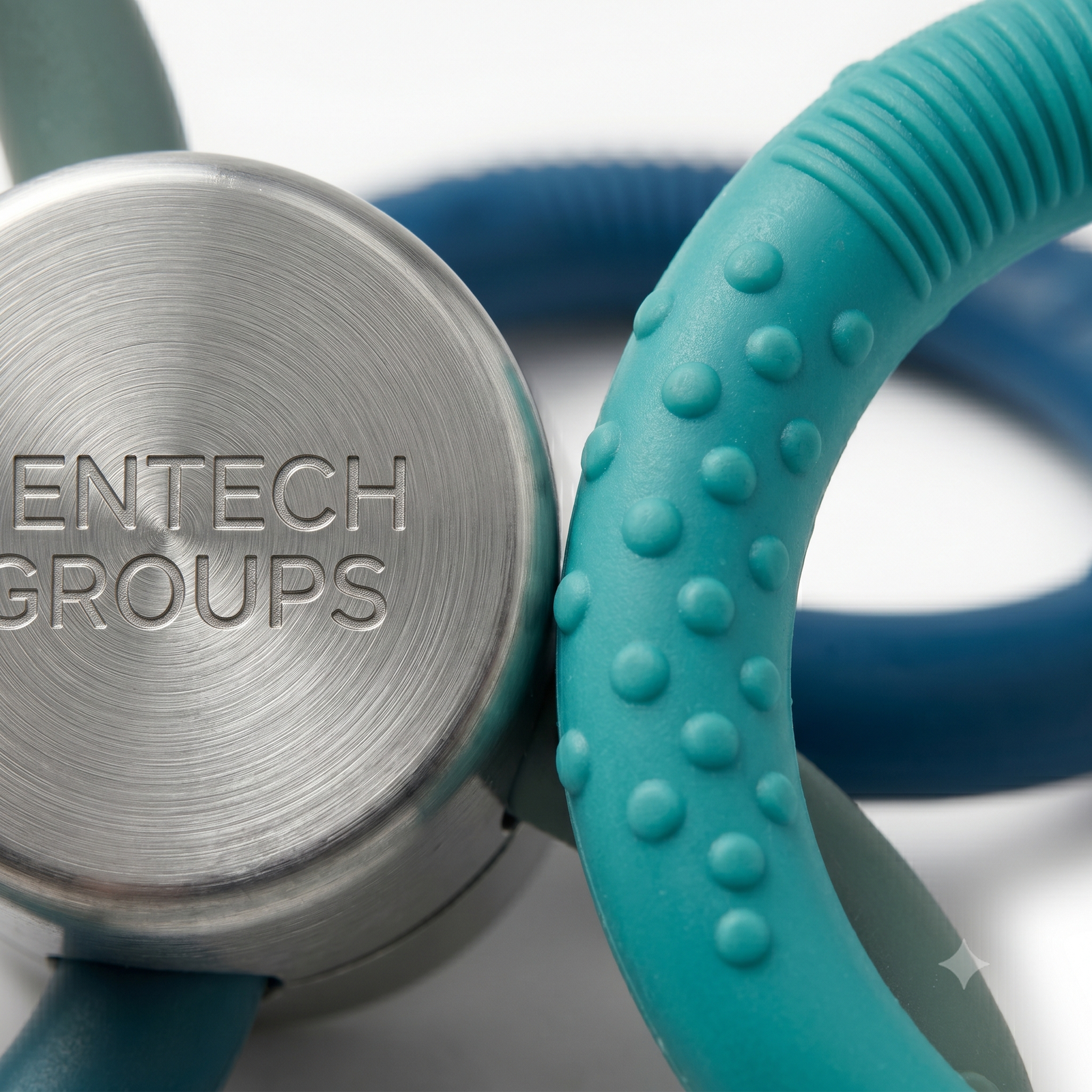 Sentech Groups Interactive Multi-Ring Dog Chew Toy - Textured Dental Teether, Teal/Blue - Image 4